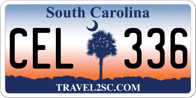 SC license plate CEL336