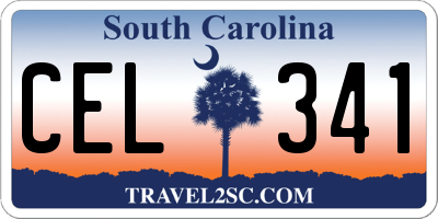 SC license plate CEL341