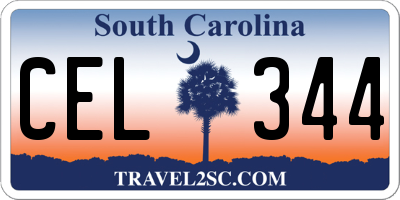SC license plate CEL344