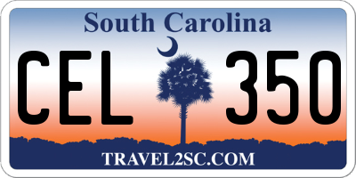 SC license plate CEL350