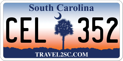 SC license plate CEL352