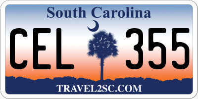 SC license plate CEL355
