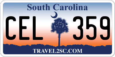 SC license plate CEL359