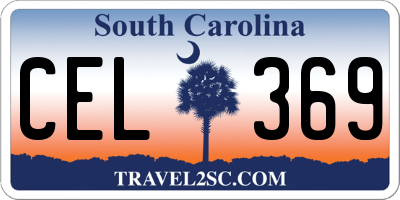 SC license plate CEL369
