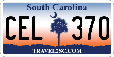 SC license plate CEL370