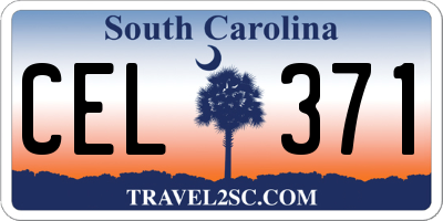 SC license plate CEL371