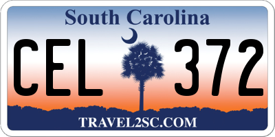 SC license plate CEL372