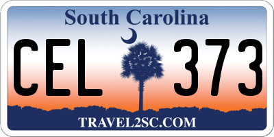 SC license plate CEL373