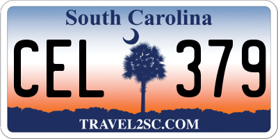 SC license plate CEL379