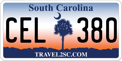 SC license plate CEL380