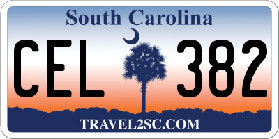 SC license plate CEL382