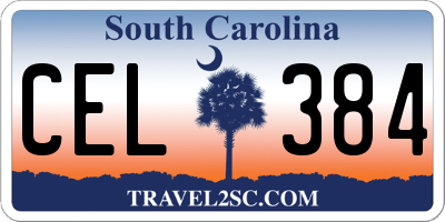 SC license plate CEL384