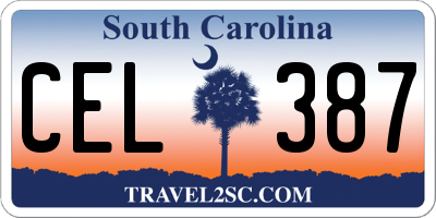 SC license plate CEL387