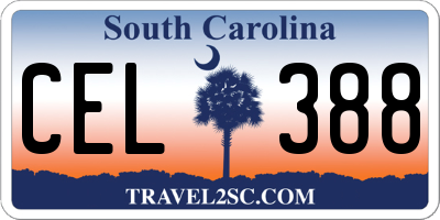 SC license plate CEL388