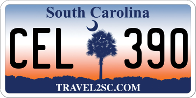 SC license plate CEL390