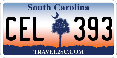 SC license plate CEL393