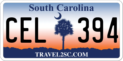 SC license plate CEL394