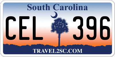 SC license plate CEL396