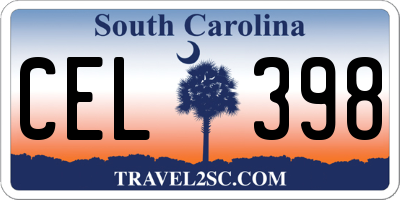 SC license plate CEL398