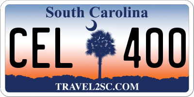 SC license plate CEL400