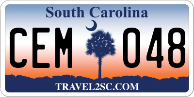 SC license plate CEM048