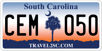 SC license plate CEM050