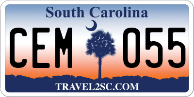 SC license plate CEM055