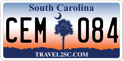 SC license plate CEM084