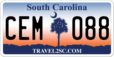 SC license plate CEM088