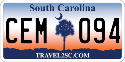 SC license plate CEM094
