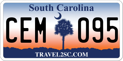 SC license plate CEM095