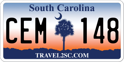 SC license plate CEM148
