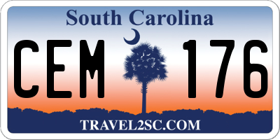 SC license plate CEM176