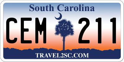 SC license plate CEM211