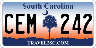 SC license plate CEM242