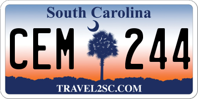 SC license plate CEM244