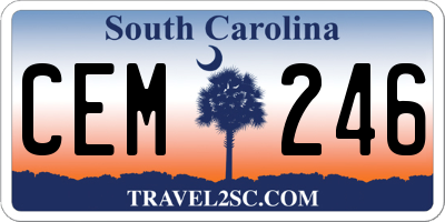 SC license plate CEM246