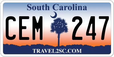 SC license plate CEM247