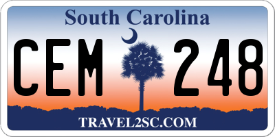 SC license plate CEM248