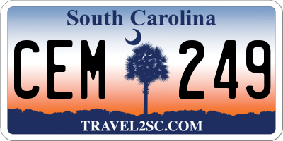 SC license plate CEM249