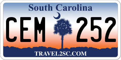 SC license plate CEM252
