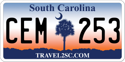 SC license plate CEM253