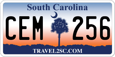 SC license plate CEM256