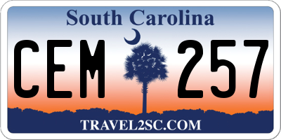 SC license plate CEM257