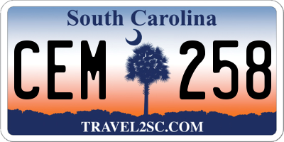 SC license plate CEM258