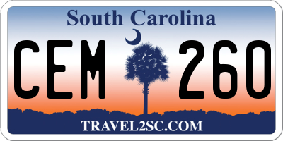 SC license plate CEM260
