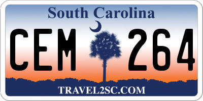 SC license plate CEM264