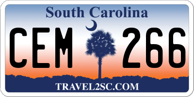 SC license plate CEM266