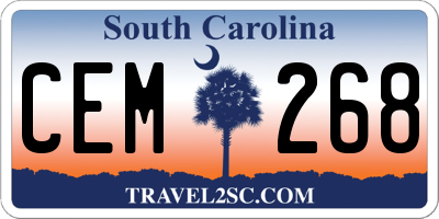 SC license plate CEM268