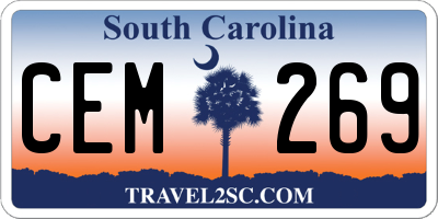 SC license plate CEM269